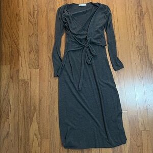 Zara Charcoal Gray Maxi Dress